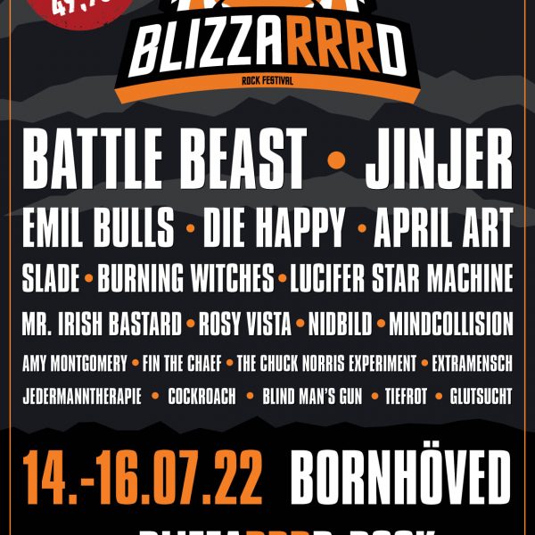 Blizzarrrd Rock Festival, 14.-16.07.2022 Bornhöved – Vorbericht